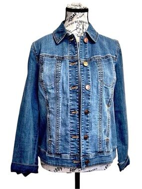 Chico's Classic Denim Jacket - Tailored Fit - Size 0 - Like New